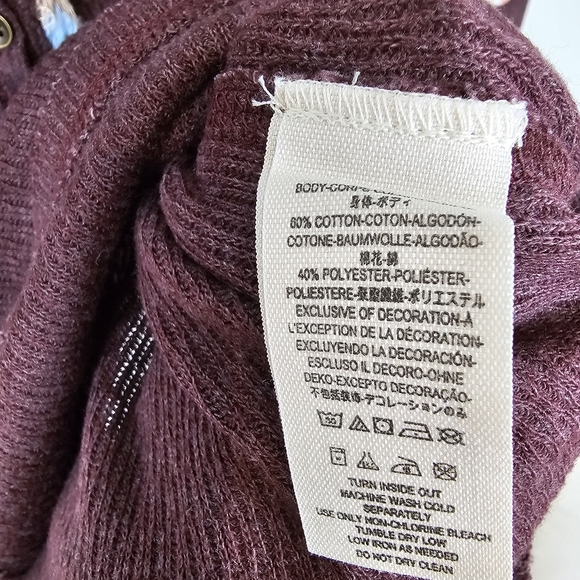 Free People Rainbow henley thermal top Wine - Picture 12 of 16